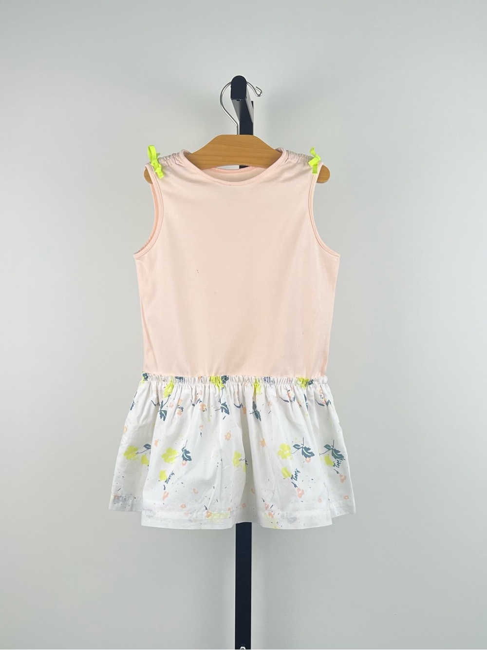 Marie Chantal Girls Floral Dress, Pink/White, 4Y